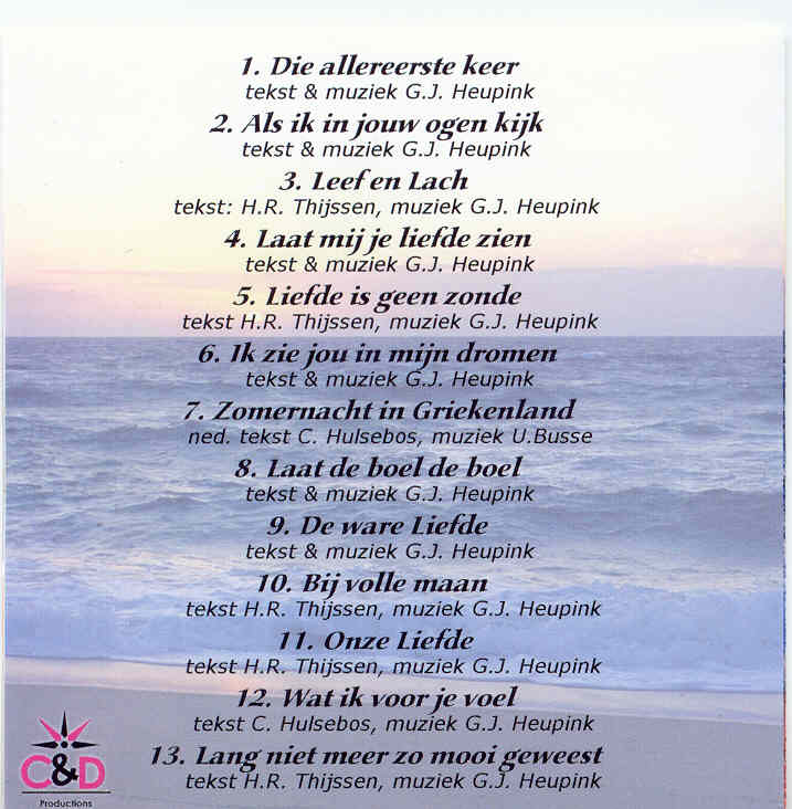 Christiaan & Diana  De Ware Liefde : Back